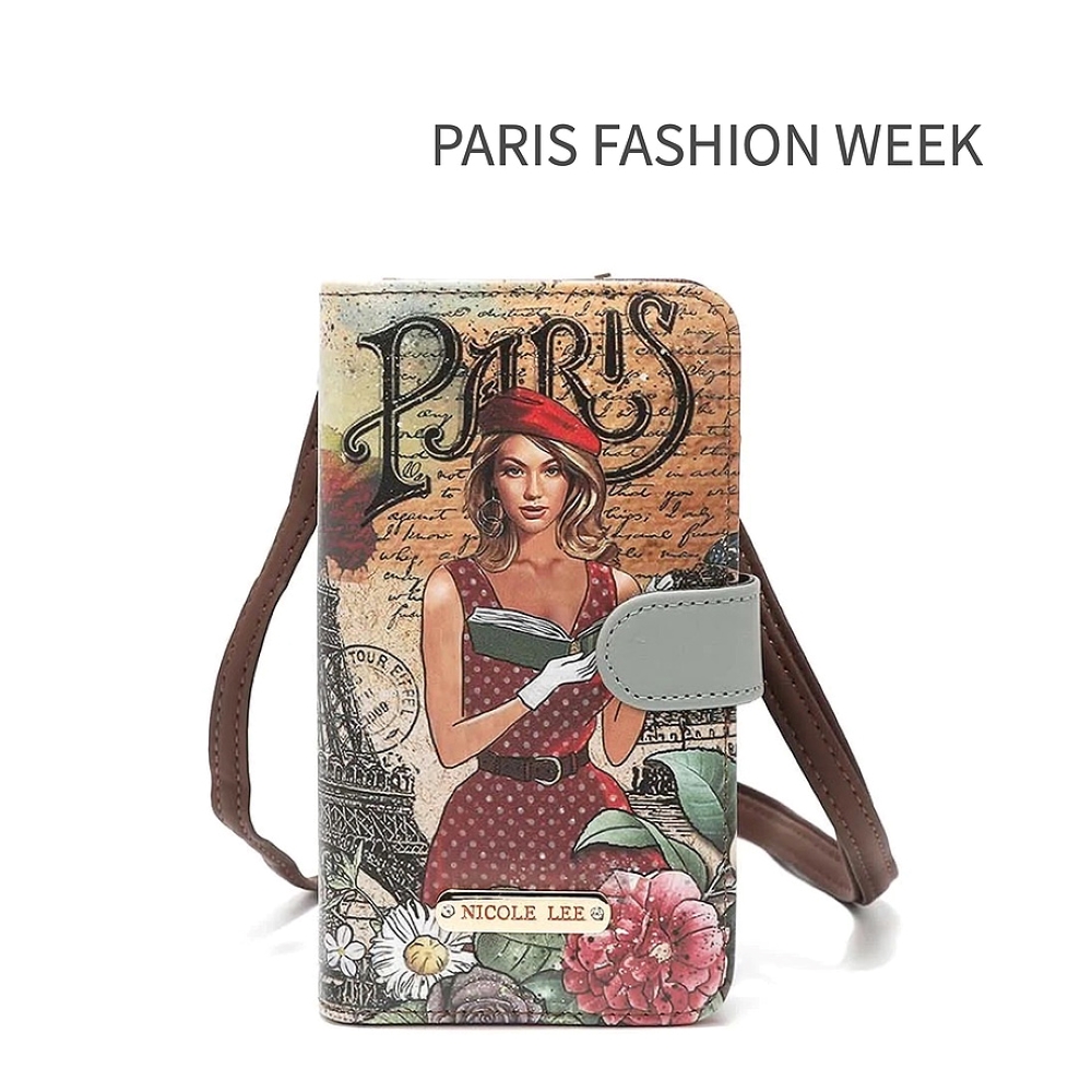 ジップポーチ付きスマホケース（PFW）★ショルダーストラップ付★